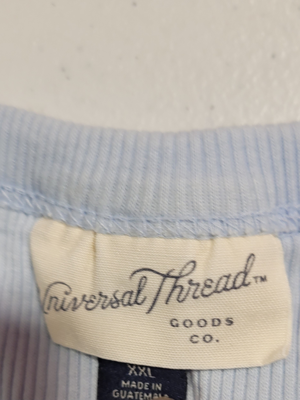 Universal Thread Light Blue Ribbed Scoop Tank - Picture 2 of 3